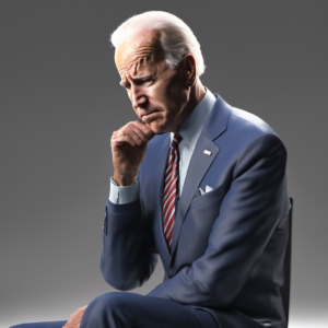 an AI generated photo of a depressed Joe Biden